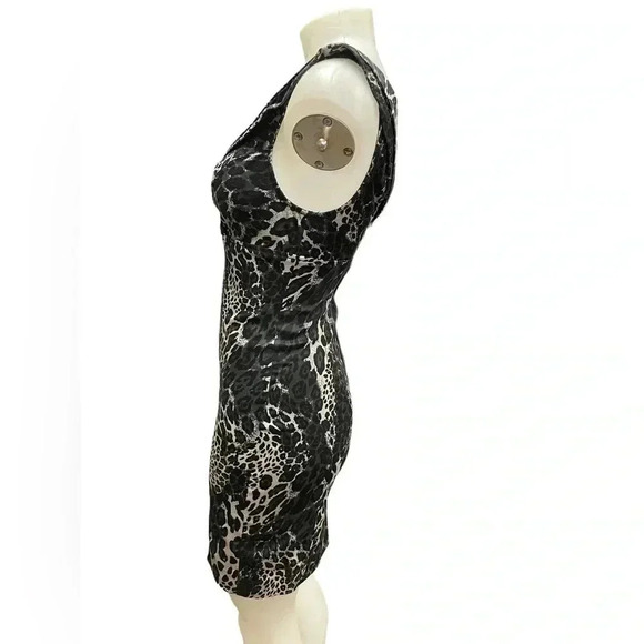 Guess Los Angeles Stretch Mini Animal Print Sleeveless Dress Size Small - Picture 6 of 11